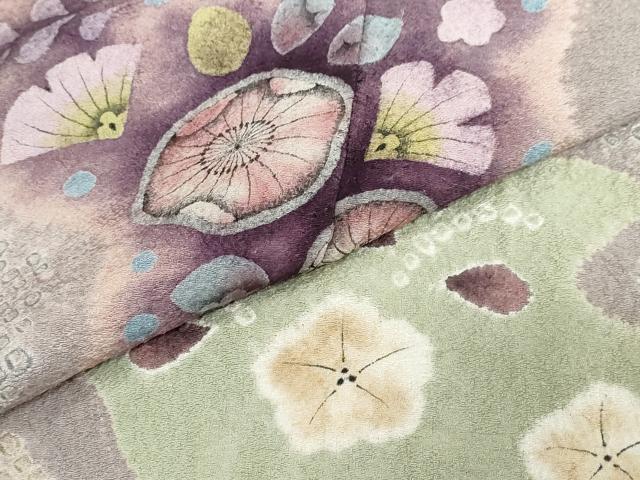 平和屋着物●染織工芸むつろ 辻が花 手描き 絞り 色留袖 辻が花 正絹 逸品 DABF1765ud