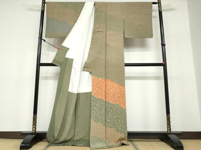 平和屋着物●東京染伝統工芸士 金田昇 訪問着 器物草花文 正絹 逸品 DABF1766ud