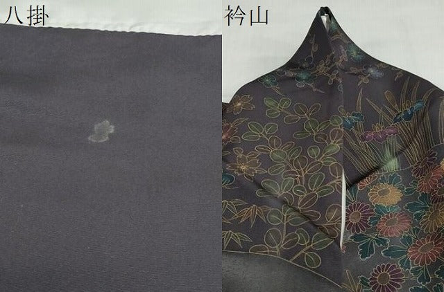 平和屋着物●訪問着 駒刺繍 風景草花文 金彩 正絹 逸品 DABF1771ud