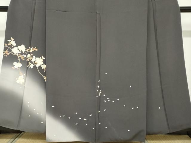 平和屋着物●訪問着 枝桜文 暈し染め 正絹 逸品 DABF1772ud