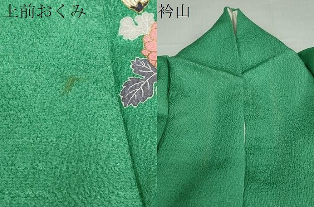 平和屋着物●色留訪問着 草花文 金彩 正絹 逸品 DABF1776ud