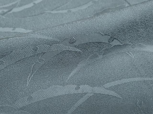 平和屋着物●上質な色無地 雪芝地紋 錆鉄御納戸色 正絹 逸品 DABF1777ud