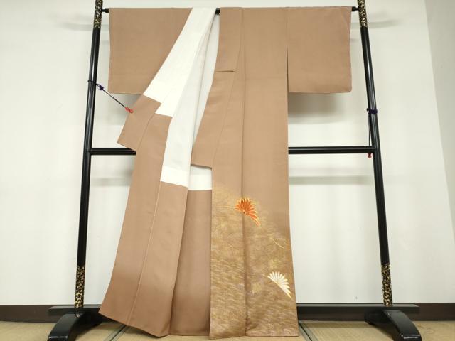 平和屋着物●豪華色留袖 駒刺繍 舞花文 金銀彩 正絹 逸品 未使用 DABF1795ud