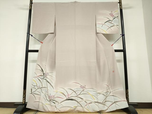 平和屋着物●染織界の匠 村松祥三 訪問着 枝花文 やまと誂製 正絹 逸品 未使用 DABF1797ud