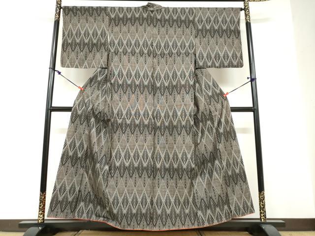 平和屋着物●本場大島紬 9マルキ 草葉文 正絹 逸品 未使用 DABF1813ud