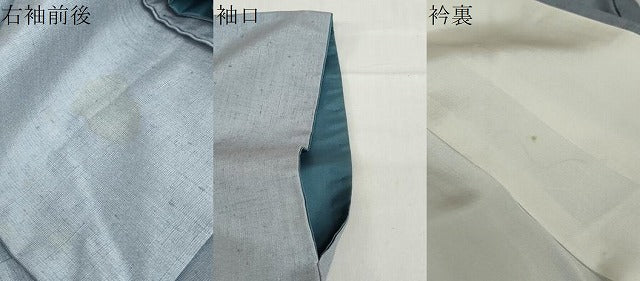 平和屋着物●訪問着 紬地 総刺繍 草花文 暈し染め 金彩 正絹 逸品 DABF1817ud