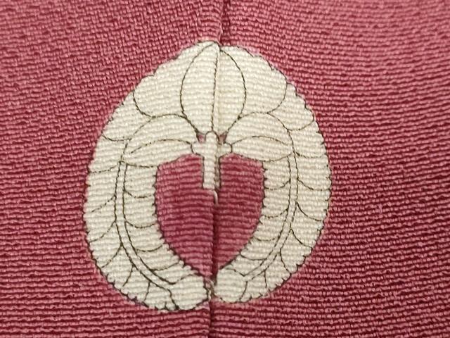 平和屋着物●上質な色無地 浅蘇芳色 ロング丈 正絹 逸品 DABF1819ud