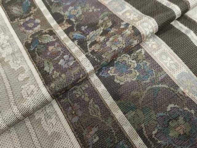 平和屋着物●本場大島紬 7マルキ 総絣 草花間道 反端付き 藤絹織物謹製 正絹 逸品 DABF1820ud