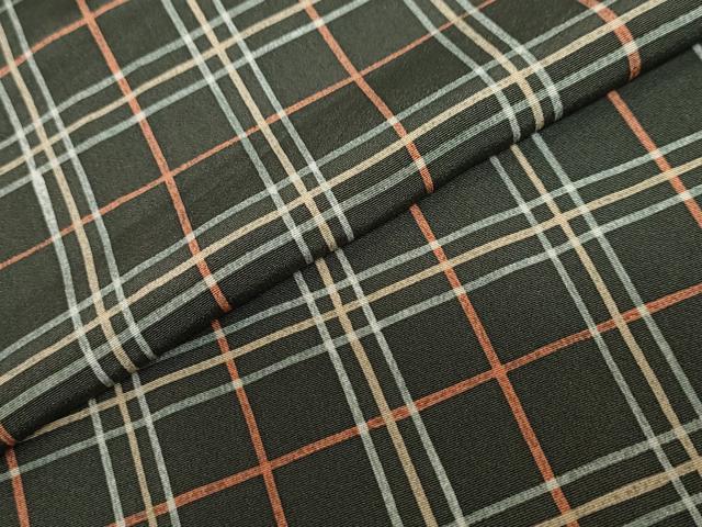 平和屋着物▽上質な小紋 単衣 変わり格子文 正絹 逸品 DABF1831ud