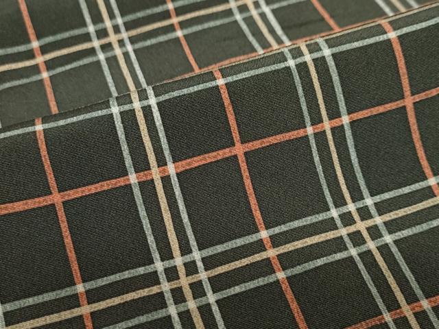 平和屋着物▽上質な小紋 単衣 変わり格子文 正絹 逸品 DABF1831ud