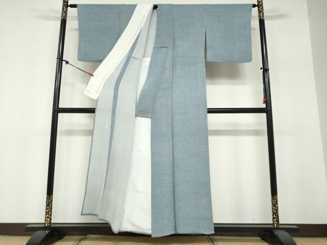 平和屋着物●江戸小紋 作家物 鮫小紋柄 鬼しぼ縮緬 正絹 逸品 DABF1832ud
