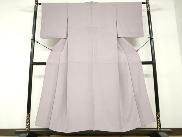 平和屋着物▽上質な色無地 単衣 浅紫色 正絹 逸品 DABF1838ud