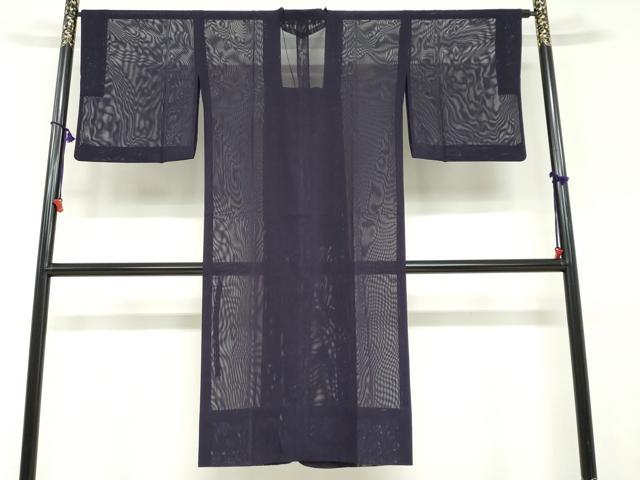 平和屋着物▽道行コート スリーシーズン 春夏秋 塵除け 二重紗 変わり縞 正絹 逸品 DABF1860ud