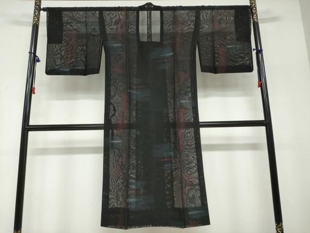 平和屋着物▽道行コート スリーシーズン 春夏秋 塵除け 霞文 銀糸 正絹 逸品 DABF1862ud