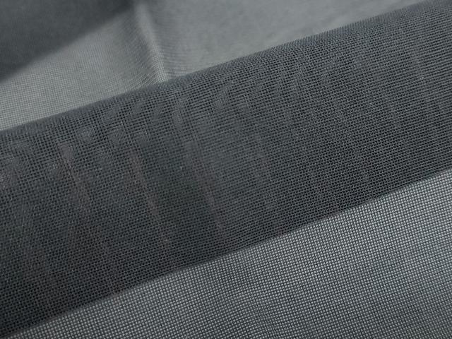 平和屋着物▽道行コート スリーシーズン 春夏秋 塵除け 二重紗 縞 黒地 正絹 逸品 DABF1879ud