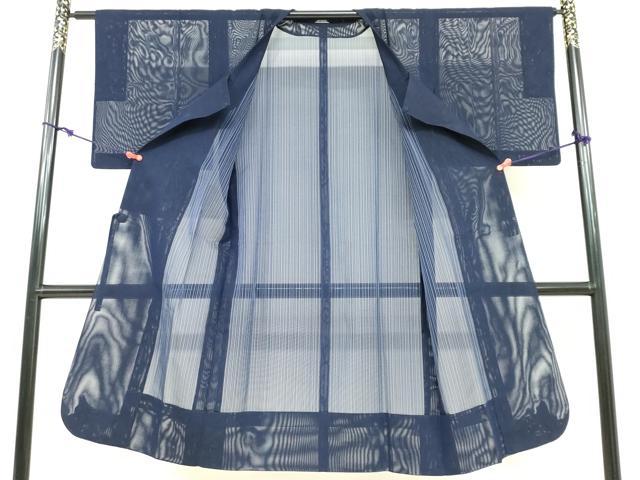 平和屋着物▽道行コート スリーシーズン 春夏秋 塵除け 二重紗 変わり縞 正絹 逸品 DABF1880ud
