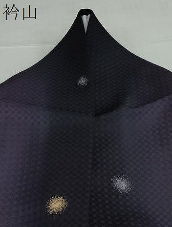 平和屋着物●上質な小紋 丸文 暈し染め 金彩 正絹 逸品 DABF1909ud