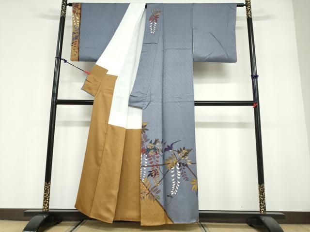 平和屋着物●二代目清次郎 手描き 訪問着 飛鳥文 金彩 正絹 逸品 DABF1914ud