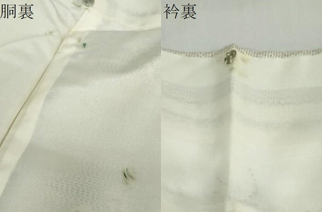 平和屋着物●本場大島紬 白大島 枝花文 正絹 逸品 未使用 DABF1917ud