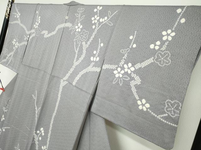 平和屋着物●訪問着 絞り 枝梅文 正絹 逸品 DABF1942ud