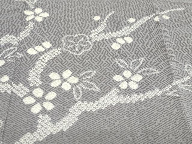 平和屋着物●訪問着 絞り 枝梅文 正絹 逸品 DABF1942ud