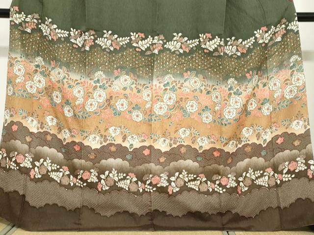 平和屋着物●訪問着 辻が花 暈し染め 金彩 正絹 逸品 DABF1950ud