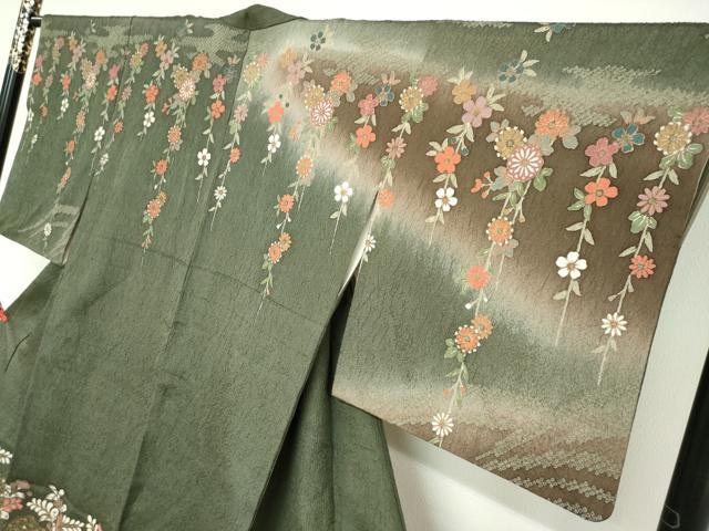 平和屋着物●訪問着 辻が花 暈し染め 金彩 正絹 逸品 DABF1950ud