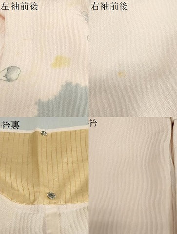 平和屋着物▽訪問着 単衣 絞り 辻が花 金糸 正絹 逸品 DABF1963ud