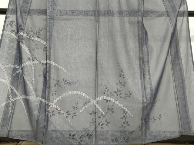 平和屋着物▽訪問着 無双 紗袷 紗×紗 枝葉文 正絹 逸品 DABF1967ud