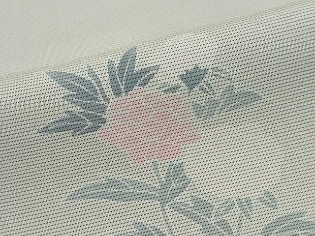 平和屋着物▽訪問着 無双 紗袷 紗×紗 草花文 正絹 逸品 DABF1968ud