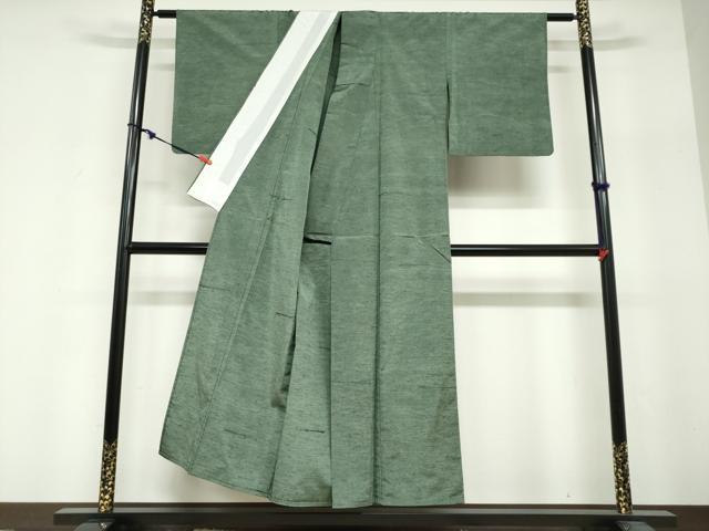 平和屋着物▽上質な紬 単衣 霞文 正絹 逸品 DABF1986ud