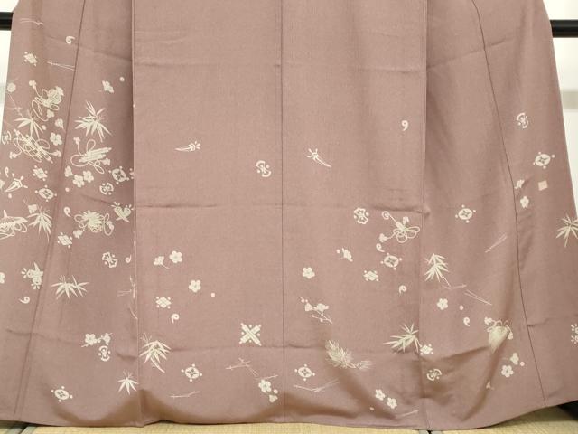 平和屋着物▽訪問着 単衣 作家物 宝尽くし草花文 正絹 逸品 未使用 DABF1994ud