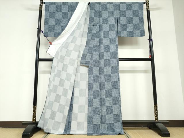 平和屋着物▽上質な小紋 単衣 小花尽くし文 正絹 逸品 DABF1996ud