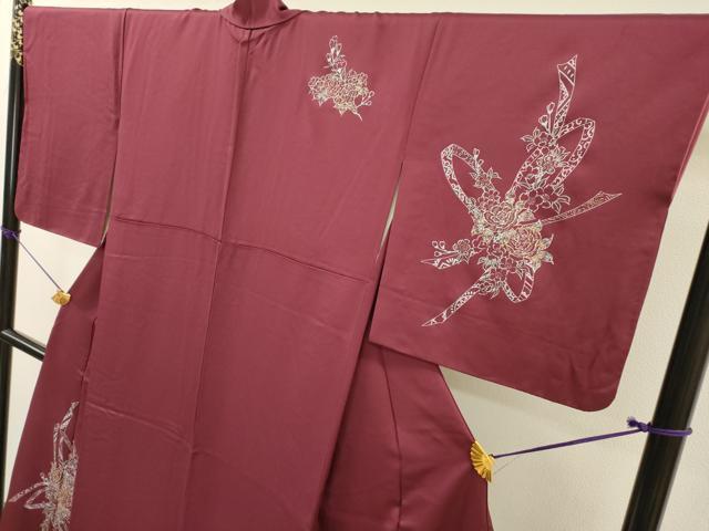 平和屋着物▼訪問着 熨斗花文 金銀彩 正絹 逸品 DABF2131fe