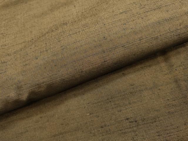 平和屋着物●男性 紬 アンサンブル 朽葉色 正絹 逸品 DABF2256fe