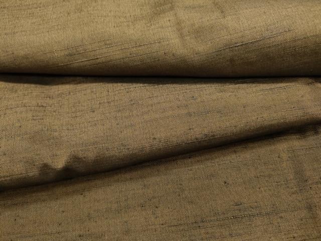 平和屋着物●男性 紬 アンサンブル 朽葉色 正絹 逸品 DABF2256fe