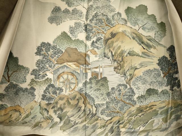 平和屋着物●男性 紬 アンサンブル 朽葉色 正絹 逸品 DABF2256fe