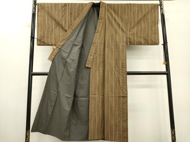 平和屋着物●男性 紬 間道 正絹 逸品 DABF2258fe
