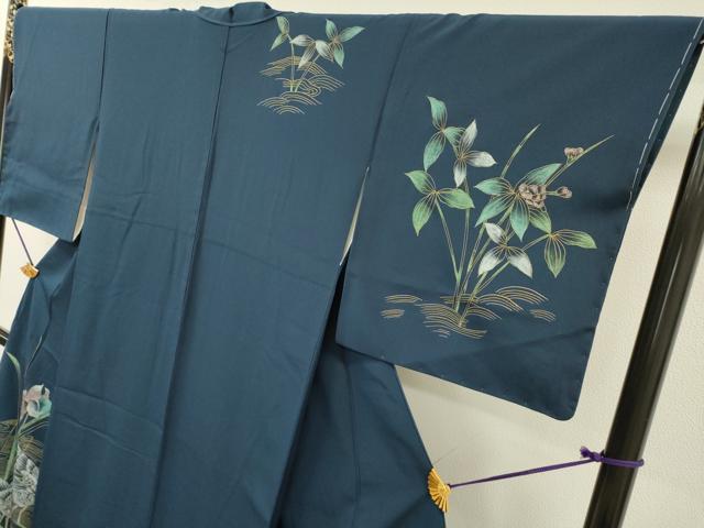 平和屋着物●訪問着 花鳥文 金銀彩 正絹 逸品 未使用 DABF2267fe