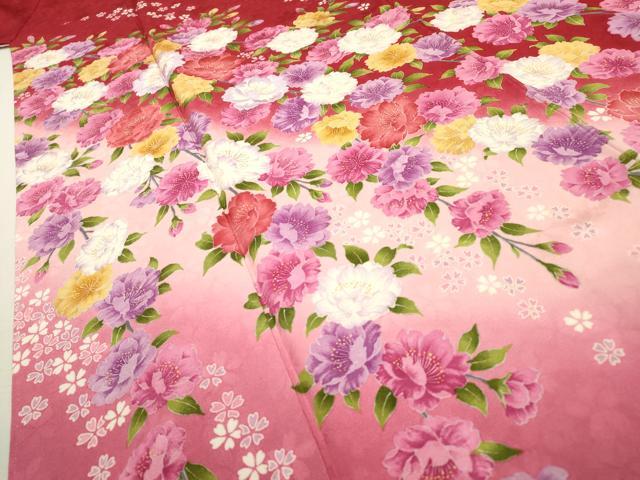 平和屋着物●豪華振袖 刺繍 枝垂れ花 暈し染 正絹 逸品 DABF2284fe