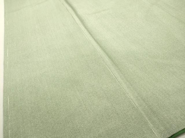 平和屋着物●鈴木秋治 江戸小紋 万筋 白色×老竹色 正絹 逸品 未使用 DABF2287fe