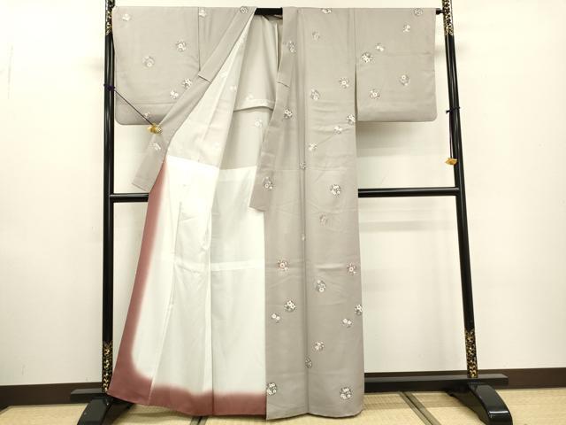 平和屋着物●小紋 胴抜き仕立て 花丸文 金彩 洗える着物 DABF2295fe