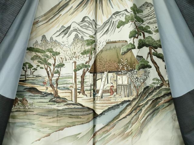 平和屋着物●男性 本場大島紬 アンサンブル 100亀甲 総詰め 正絹 逸品 DABF2296fe
