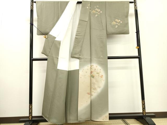 平和屋着物●訪問着 宝尽くし 暈し染 金彩 反端付き 正絹 逸品 DABF2297fe
