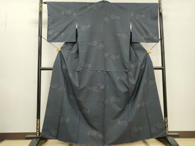 平和屋着物●本場大島紬 7マルキ 花唐草文 正絹 逸品 未使用 DABF2299fe