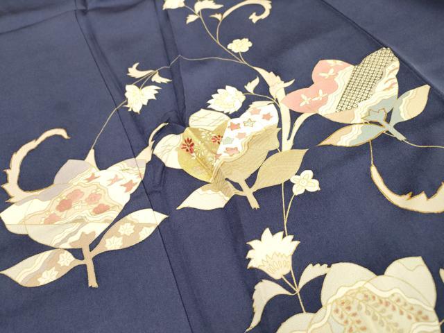 平和屋着物●訪問着 駒刺繍 橘花唐草文 金彩 正絹 逸品 DABF2304fe