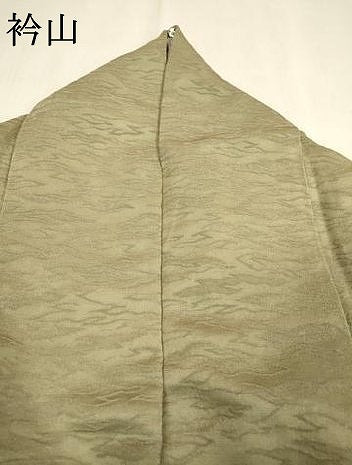 平和屋着物▼上質な色無地 霞地紋 利休茶色 正絹 逸品 DABF2367fe