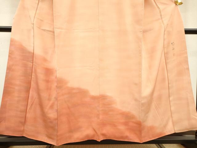 平和屋着物▼江戸小紋 訪問着 作家物 鮫小紋柄 霞文 暈し染 正絹 逸品 DABF2368fe