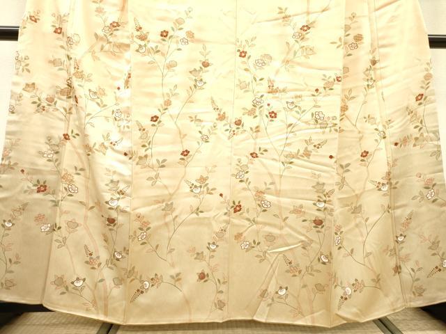 平和屋着物▼訪問着 駒刺繍 橘 暈し染 金彩 正絹 逸品 DABF2382fe