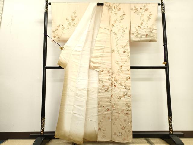 平和屋着物▼訪問着 駒刺繍 橘 暈し染 金彩 正絹 逸品 DABF2382fe